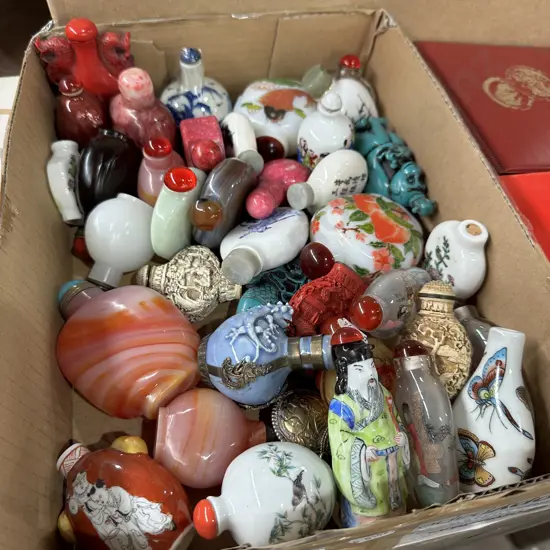 Box of snuff bottles.