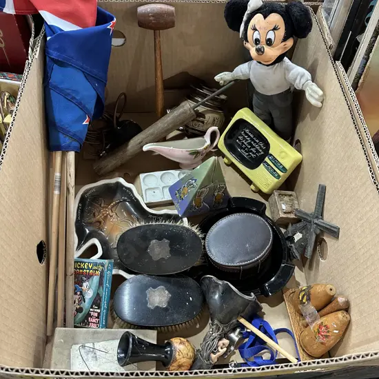 Box of collectables.
