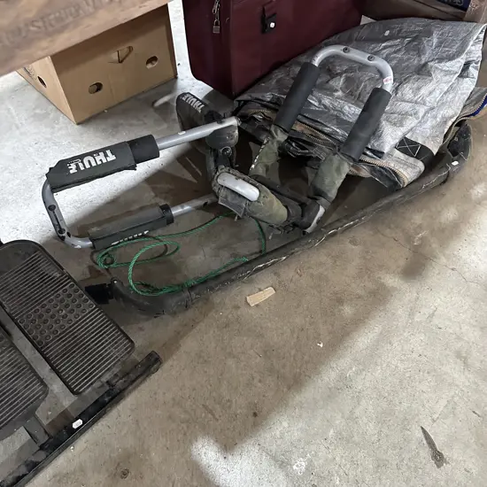 Pair rooftop Kayak racks, stepper etc.