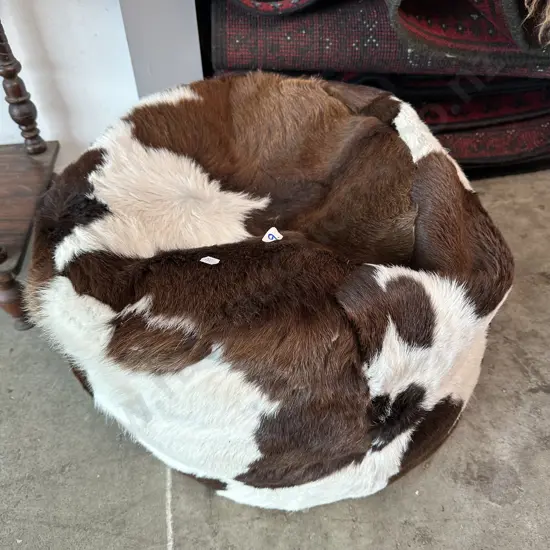 Cow skin foot rest