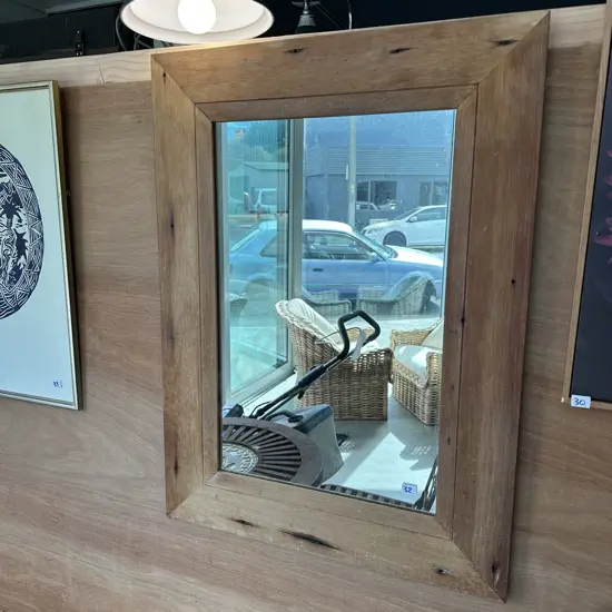 recycled Kauri framed mirror 630 x 850