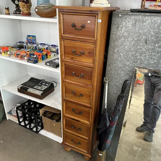 Tall Teak set of drawers 1470mm