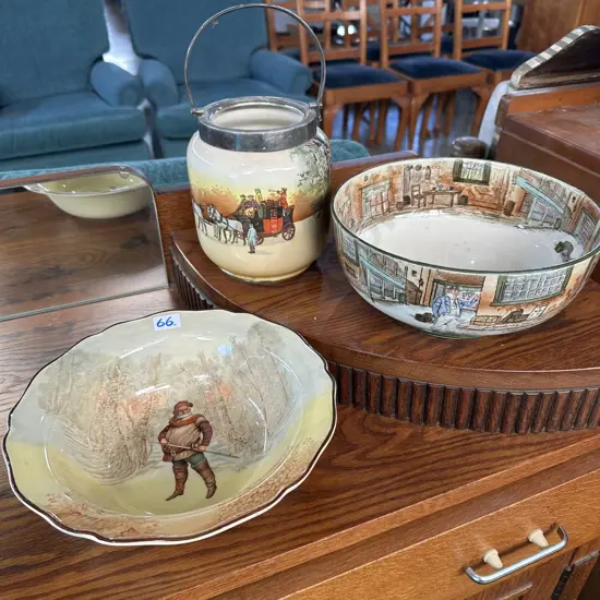 3pc Royal Doulton pottery