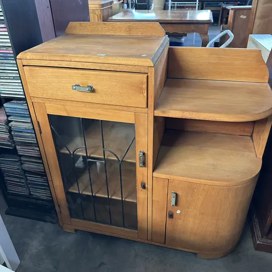 Art Deco leadlight sideboard