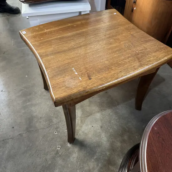 thick wooden coffee table