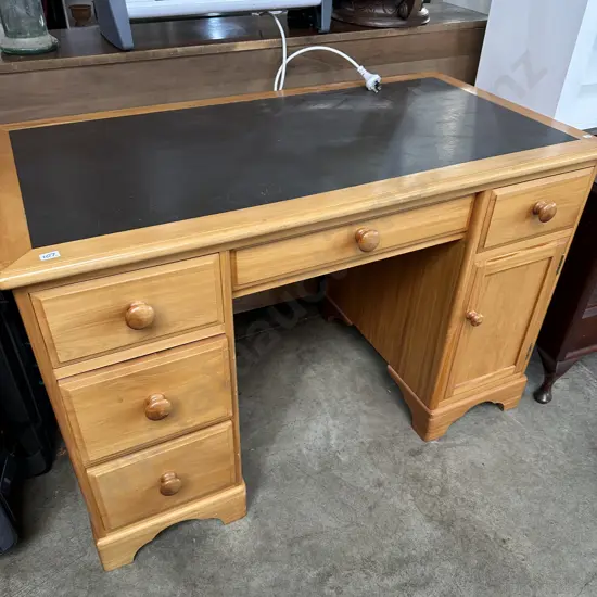 lovely Kauri and leather desk 1150 x 600