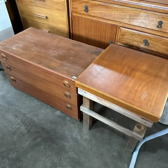 drawers and side table