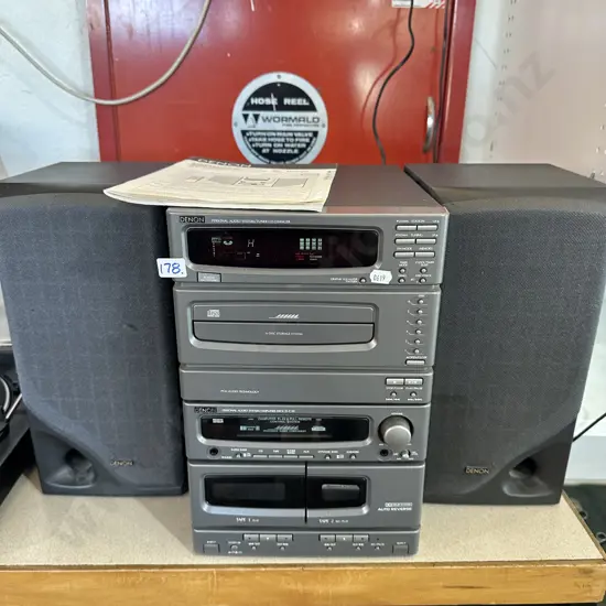 Denon stereo system.