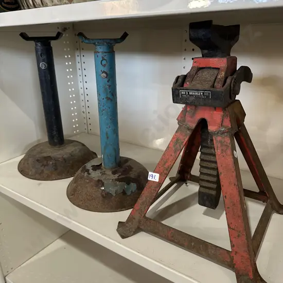 Pair axle stands plus other.