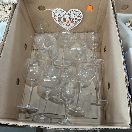 Wine glasses etc.