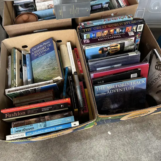 Two boxes of books.