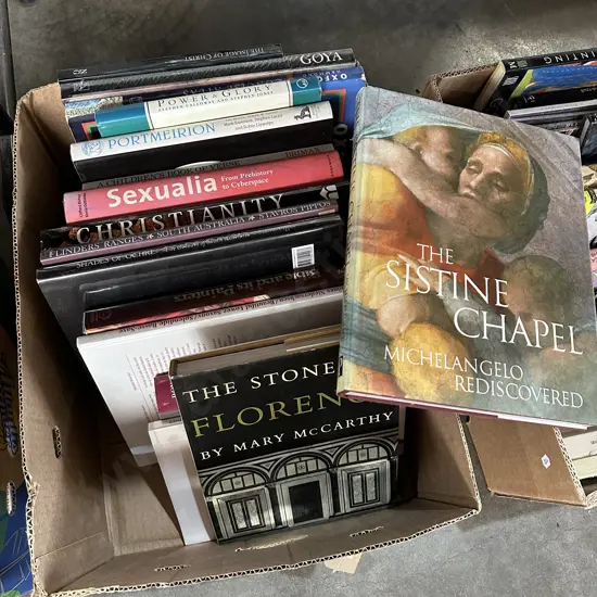 Box of books.