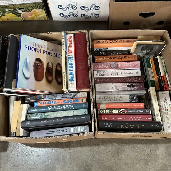 Two boxes of books.