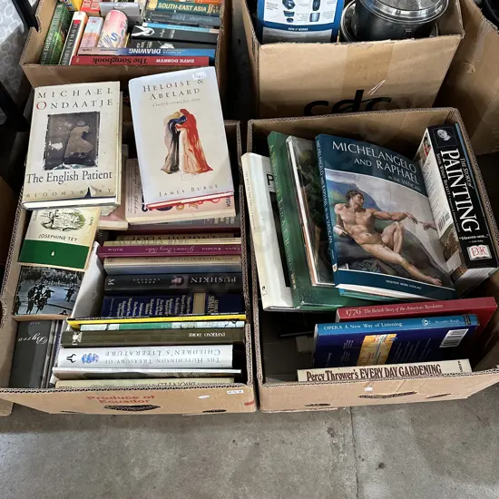 Two boxes of books.