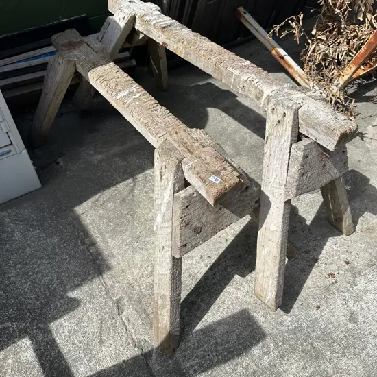 Pair of saw horses.