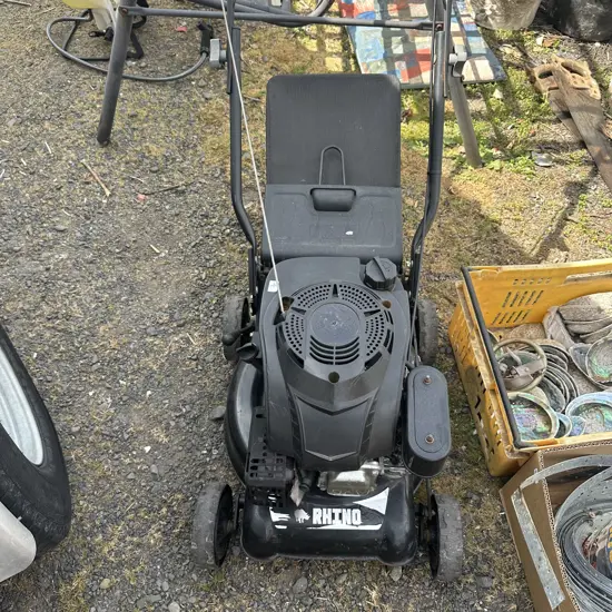 Rhino lawn mower - working
