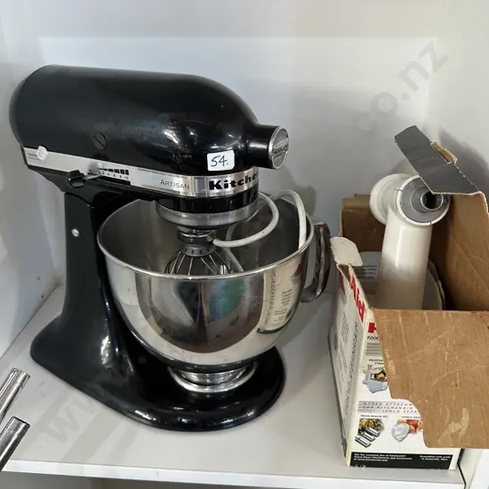 KitchenAid "Artisan" with one mixer attachment & mincer