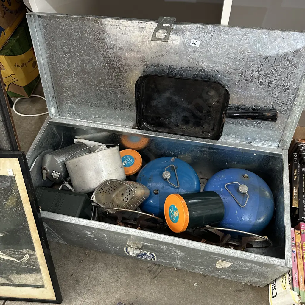 tool box with contents of camping gear Image 1++