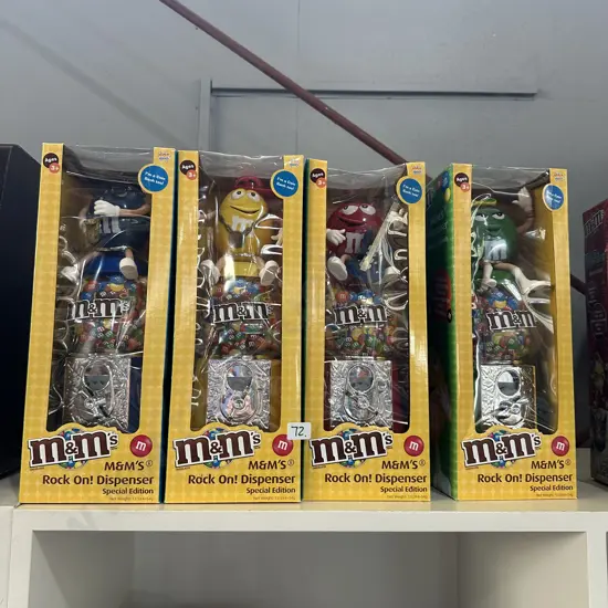 4 x boxed M&M dispensers
