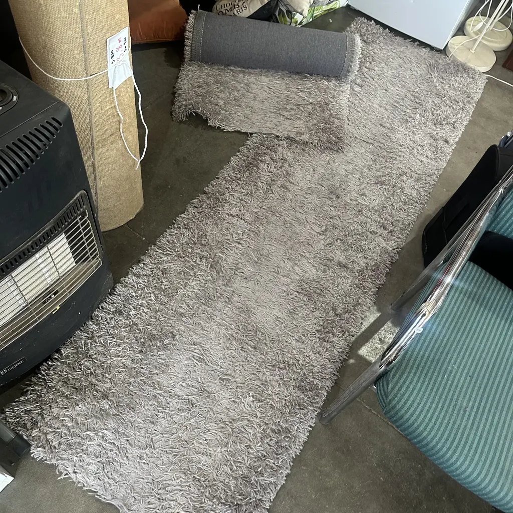 Pair of rug runners (2.3M x 0.7M) and edged carpet square 3.8M x 1.2M Image 1++