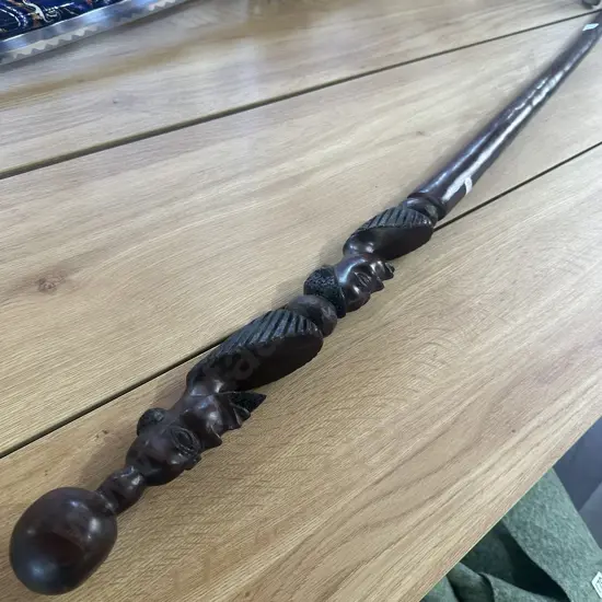 Hand carved walking stick.
