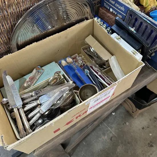 cutlery, boxed sets, tray