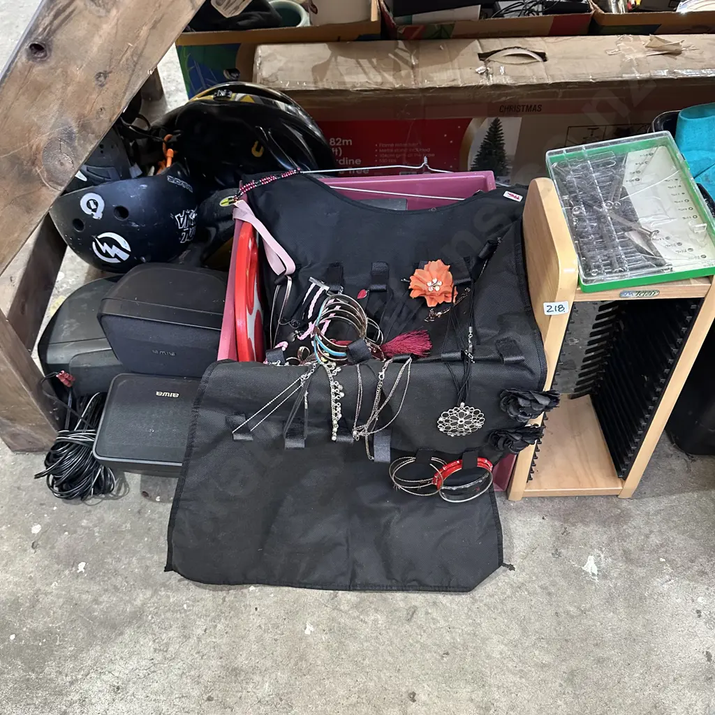 car speakers, costume jewellery, bin lot etc Image 1++