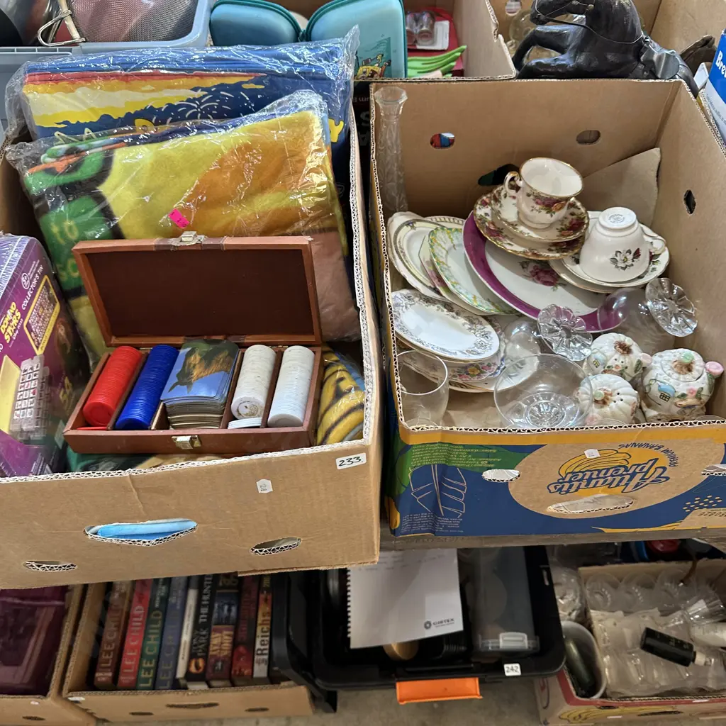 2 boxes games and china etc Image 1++