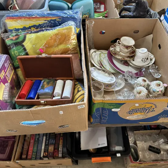 2 boxes games and china etc