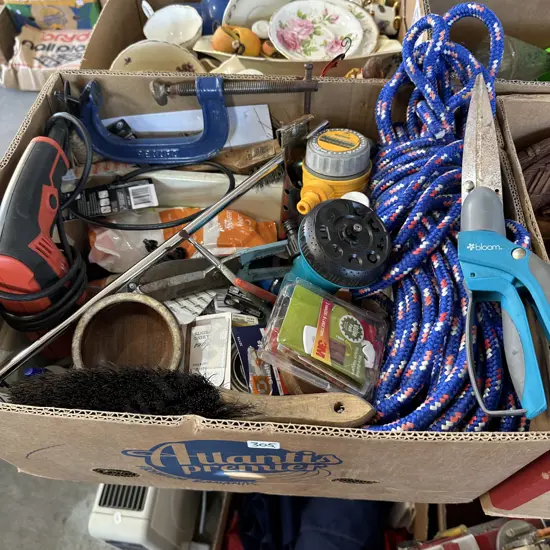 rope, clamp, sprinklers etc