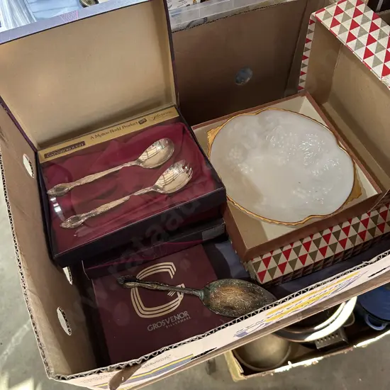 boxed cuttlery etc