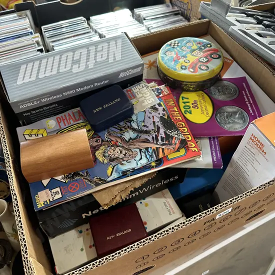 comics, tin etc