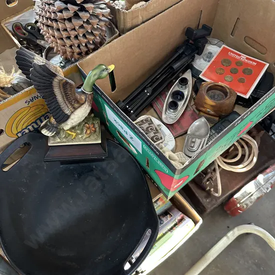 cast dish, deco boats, coins etc