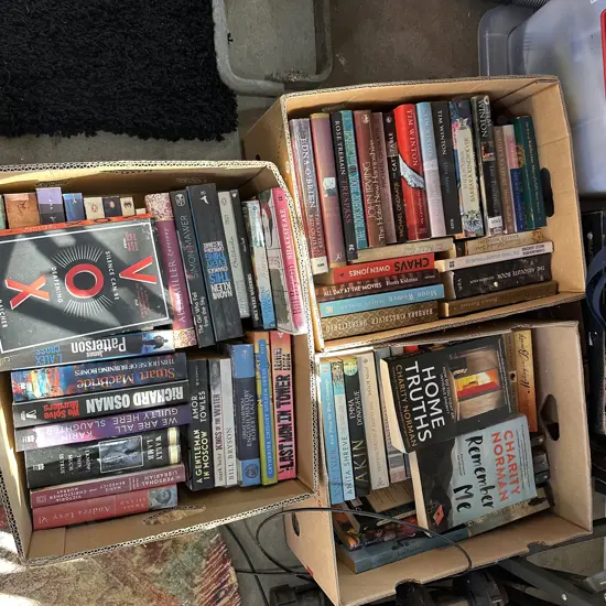 3 boxes books