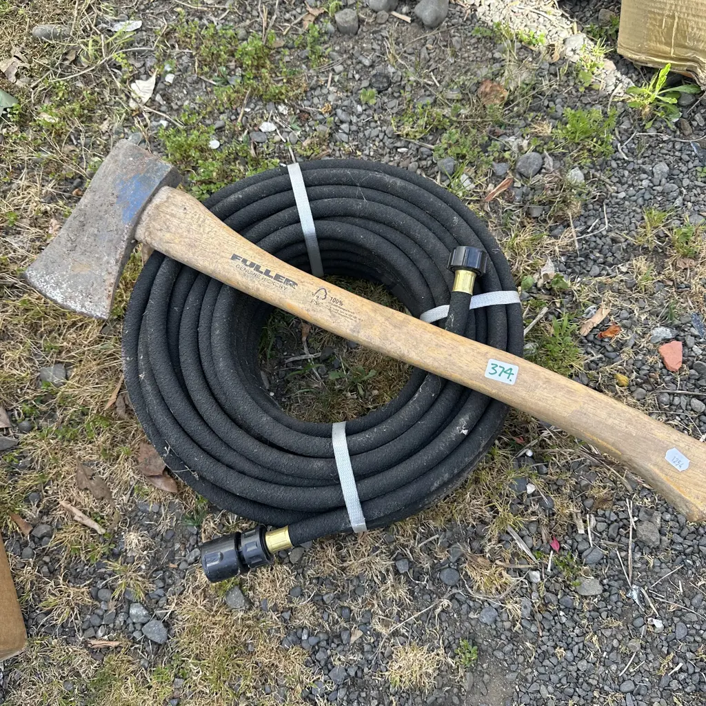 axe and drip hose Image 1++