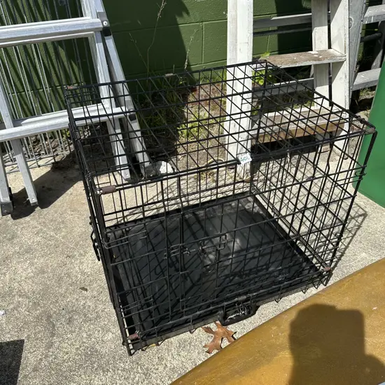 Dog crate.