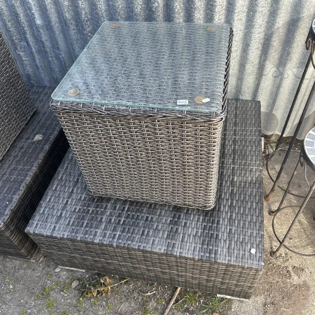 Wicker side table etc. Image 1++