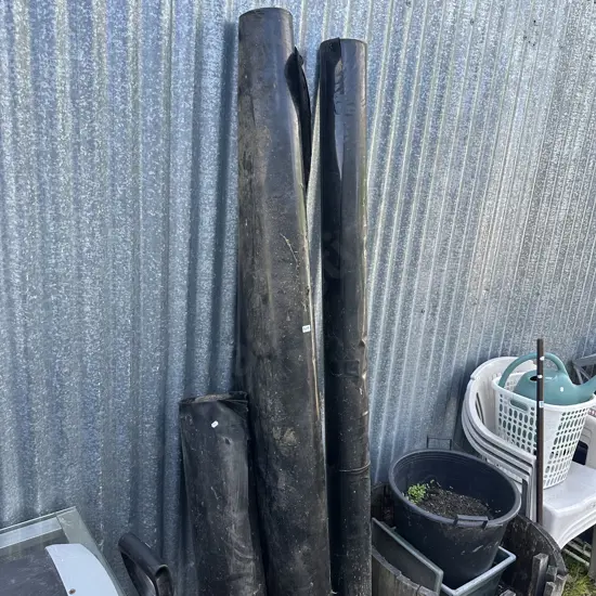 Rolls of polythene.