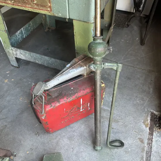 Lesco petrol can plus pump.
