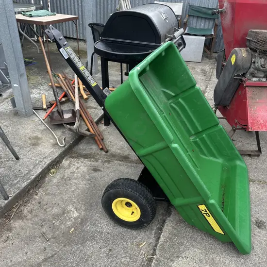 John Deere garden tipping trailer