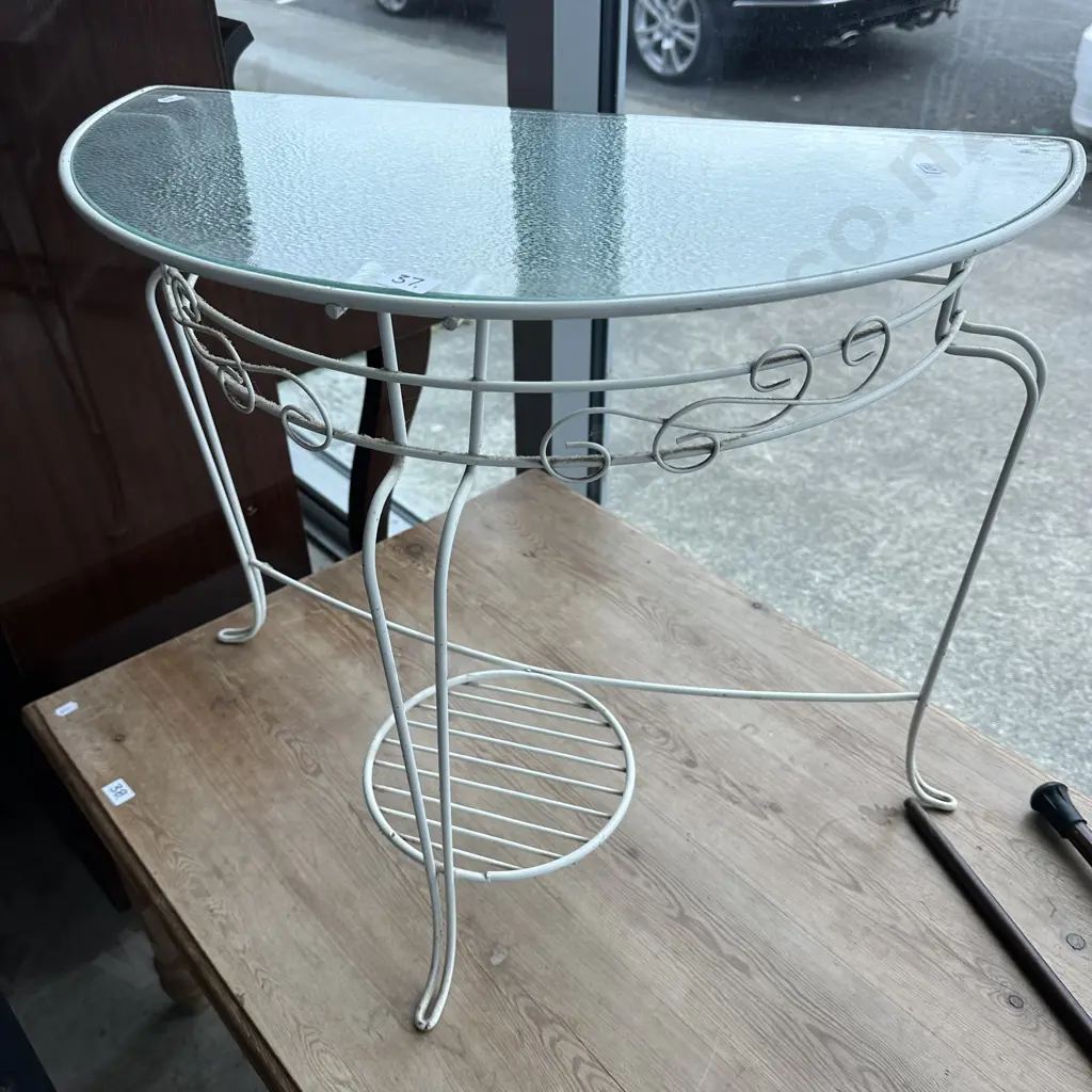 vintage wire/glass sidetable Image 1++
