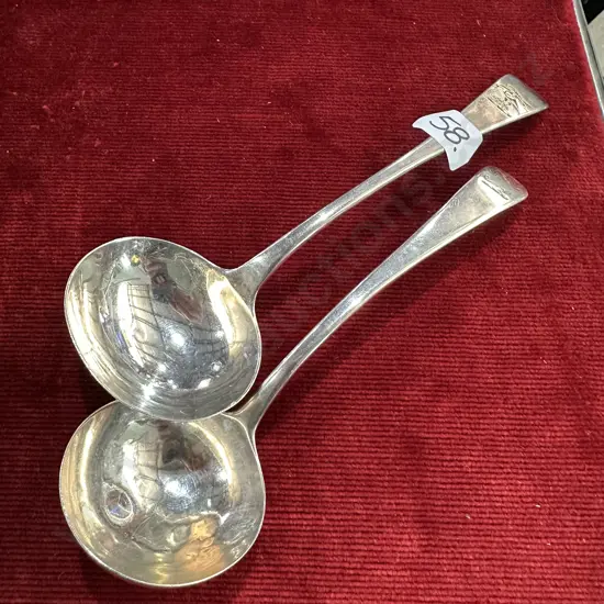 2 Sterling ladle spoons 100g