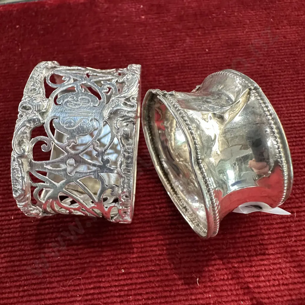 2 Sterling napkin holders 47.5g Image 1++