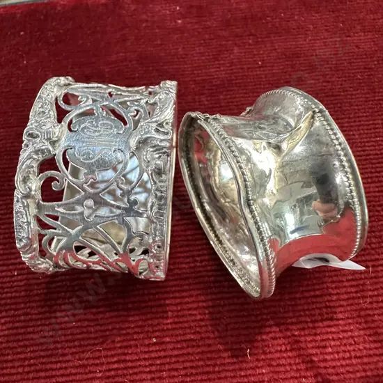 2 Sterling napkin holders 47.5g