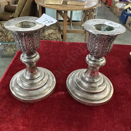 Pr of Sterling candle sticks
