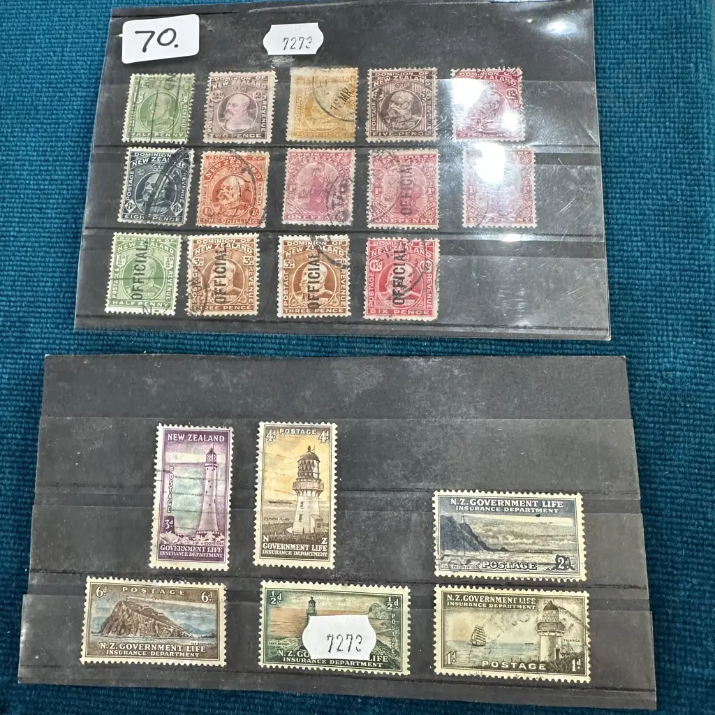 2 cards of NZ stamps Image 1++