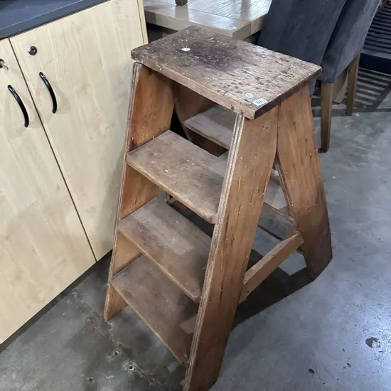 wooden step ladder