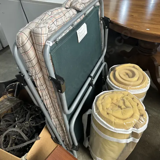 fold away bed and 2 foam mattress