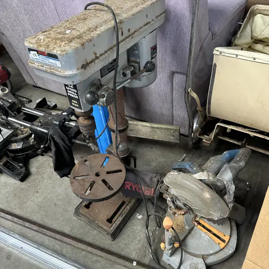 Ryobi drill press & dropsaw (both in average condition)