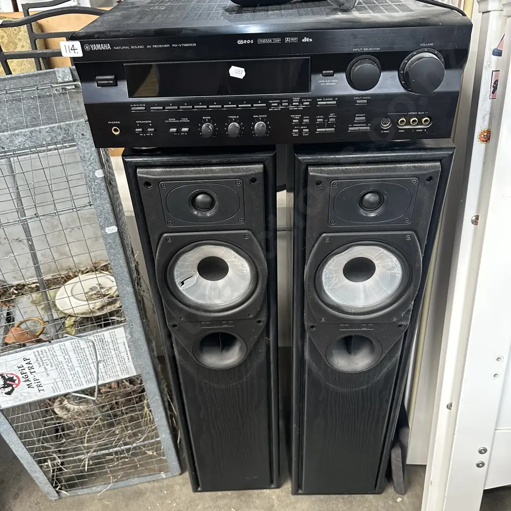 Yamaha AV reciever plus Mission speakers (cone damage) Image 1++